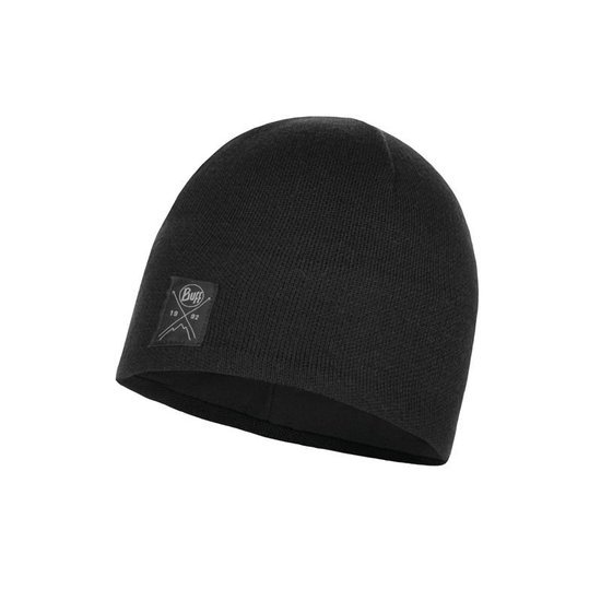 BUFF® Zimní Čepice Knitted & Fleece Hat Solid BLACK