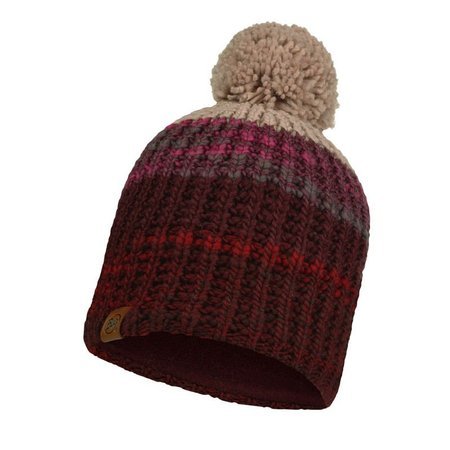 Zimní čepice BUFF®  Knitted & Fleece Hat Alina MAROON