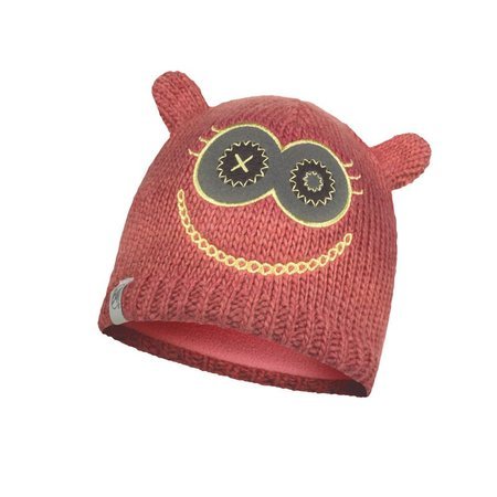 Detská zimná čiapka  BUFF® Child Knitted & Fleece Hat Monster ROSE PINK