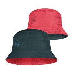 Klobúk BUFF® Travel Bucket Hat Collage Red-Black